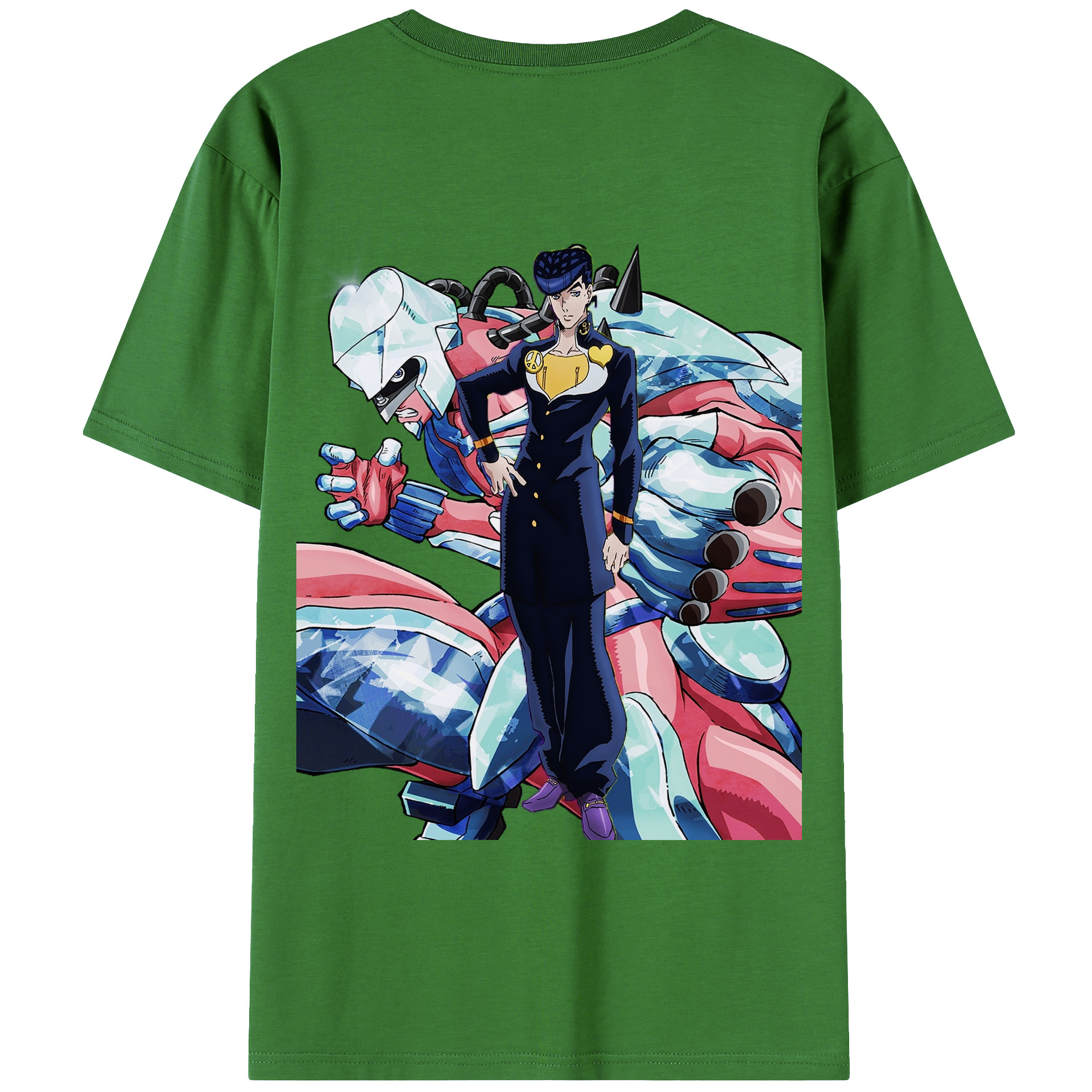 （画像用） ジョジョの奇妙な冒険 ひがしかた じょうすけ JoJo's Bizarre Adventure Higashikata Josuke レディース半袖Tシャツ(バックプリント)